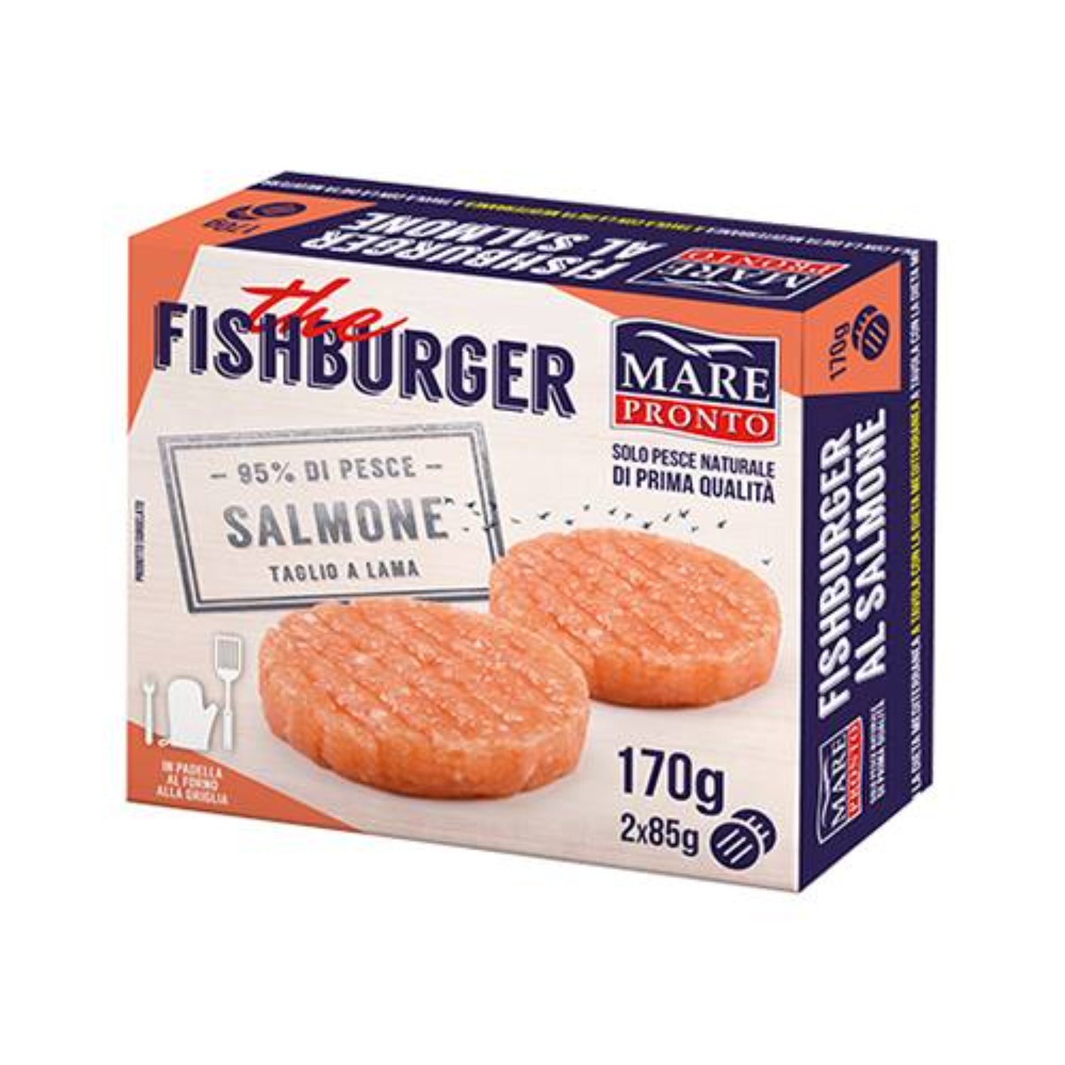 Burger di pesce al Salmone 2 pezzi