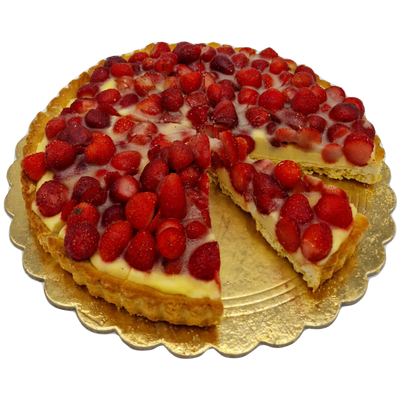 Crostata con fragole porzionata (stagionale)